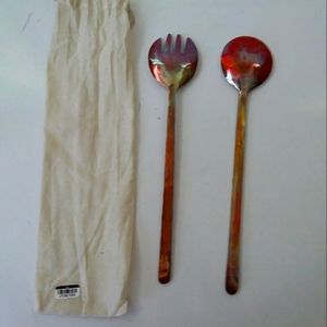 Copper Salad Servers, Set Of 21